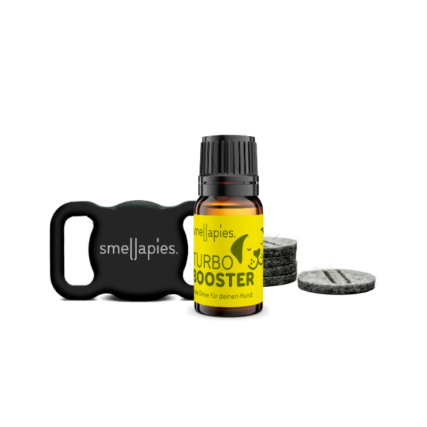 smellapies Starterset, TurboBooster Duftmischung mit smellieCase & smelliePads, ätherische Öle für Hunde