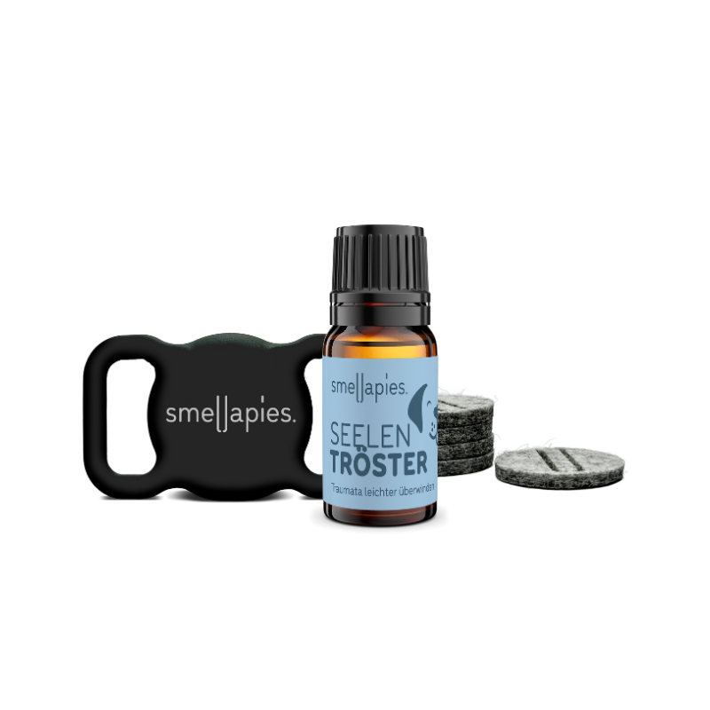 smellapies Starterset, SeelenTröster Duftmischung mit smellieCase & smelliePads, ätherische Öle für Hunde